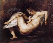 Peter Paul Rubens Lida and Swan painting